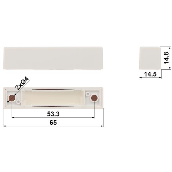 STRANSKI MAGNETNI KONTAKT MC440 ALARMTECH