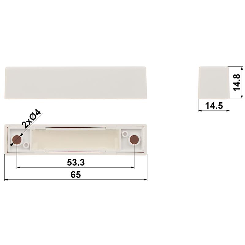 STRANSKI MAGNETNI KONTAKT MC440 ALARMTECH