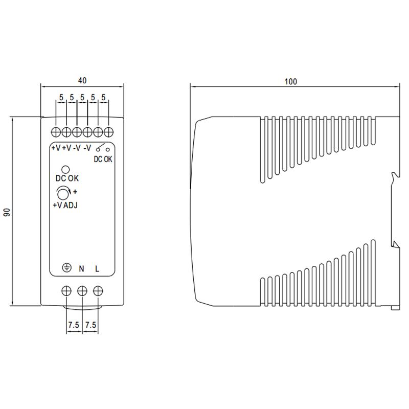 IMPULZNI NAPAJALNIK MDR-60-48 MEAN WELL