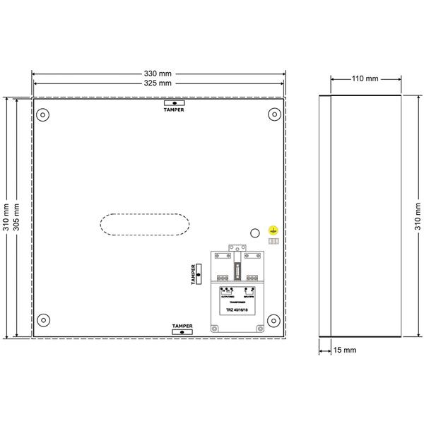 OHIŠJE ZA PLOŠČE ALARMNIH CENTRAL AWO-213 PULSAR