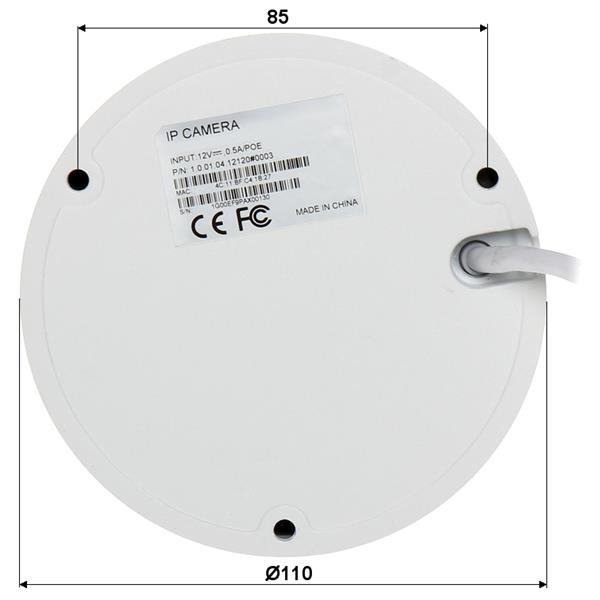 VANDALOODPORNA KAMERA IP BCS-DMIP3401AIR-IV - 4.0 Mpx 2.8 mm