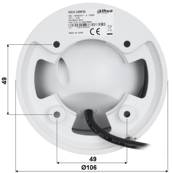 KAMERA AHD, HD-CVI, HD-TVI, PAL HAC-HDW2501T-A-0280B - 5 Mpx 2.8 mm DAHUA