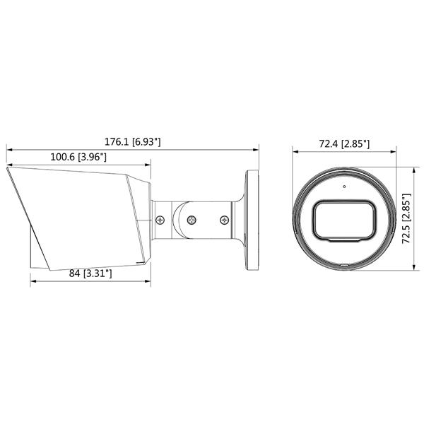 KAMERA AHD, HD-CVI, HD-TVI, PAL HAC-HFW1200T-A-0280B - 1080p 2.8 mm DAHUA