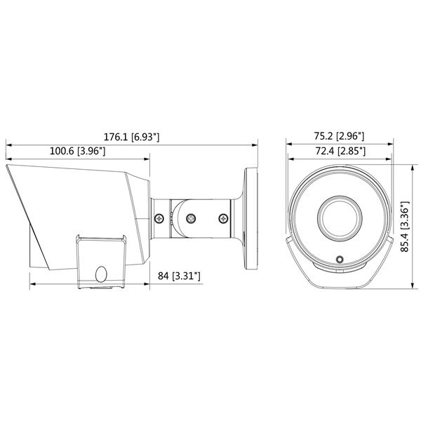 KAMERA AHD, HD-CVI, HD-TVI, PAL HAC-LC1200T-TH-0280B - 1080p 2.8 mm DAHUA