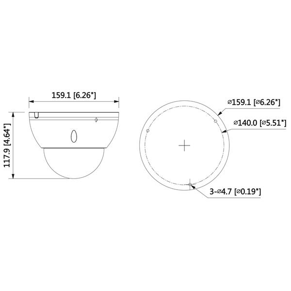 VANDALOODPORNA KAMERA IP IPC-HDBW5631E-Z5E-0735 - 6.3 Mpx 7 ... 35 mm - MOTOZOOM DAHUA