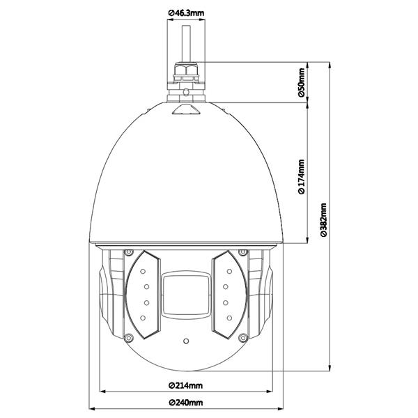 HITROVRTLJIVA ZUNANJA KAMERA IP SD6AE240V-HNI - 1080p 4.5 ... 180 mm DAHUA