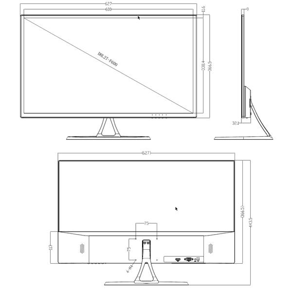 MONITOR VGA, HDMI, AUDIO DHL27-F600 27 