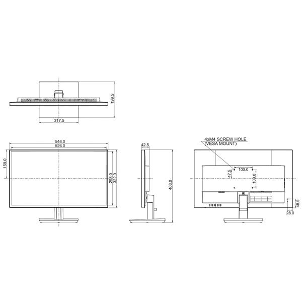 MONITOR VGA, HDMI, DP, AUDIO IIYAMA-X2474HS-B2 23.6 