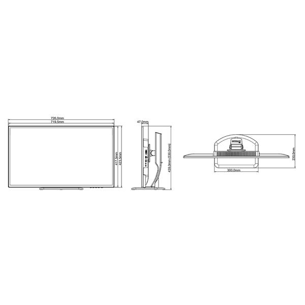 MONITOR HDMI, DP, DVI, AUDIO IIYAMA-XB3270QS-B1 32 