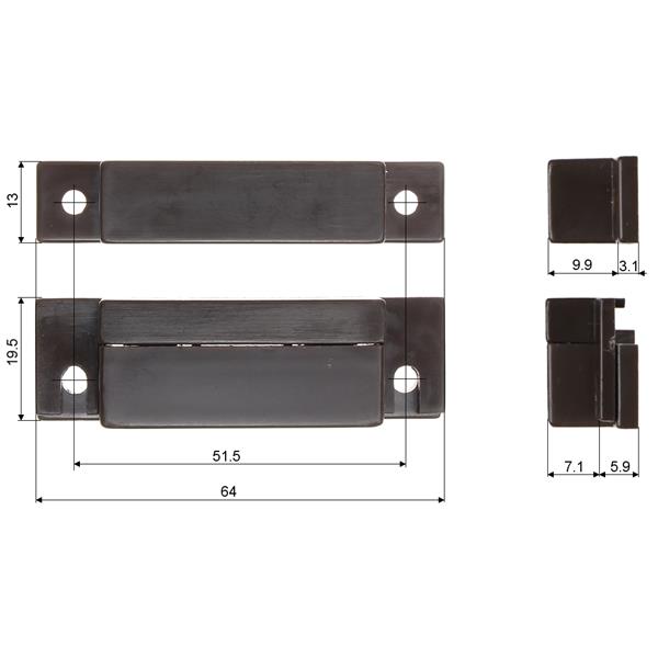 STRANSKI MAGNETNI KONTAKT KN-04-BR