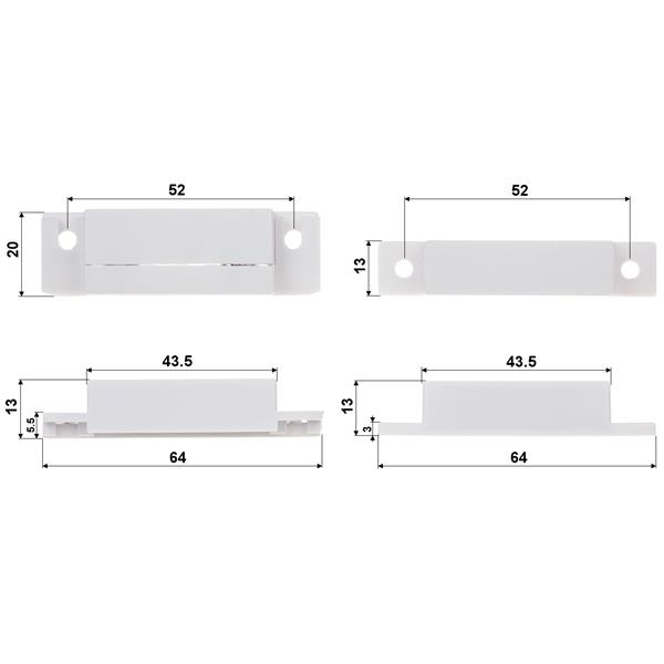 STRANSKI MAGNETNI KONTAKT KN-CA31/NO IZHOD NO