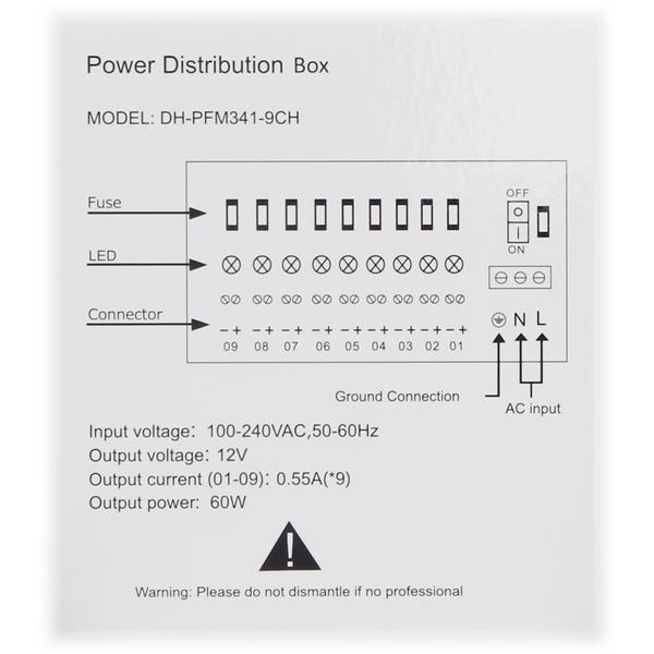 IMPULZNI NAPAJALNIK PFM341-9CH DAHUA