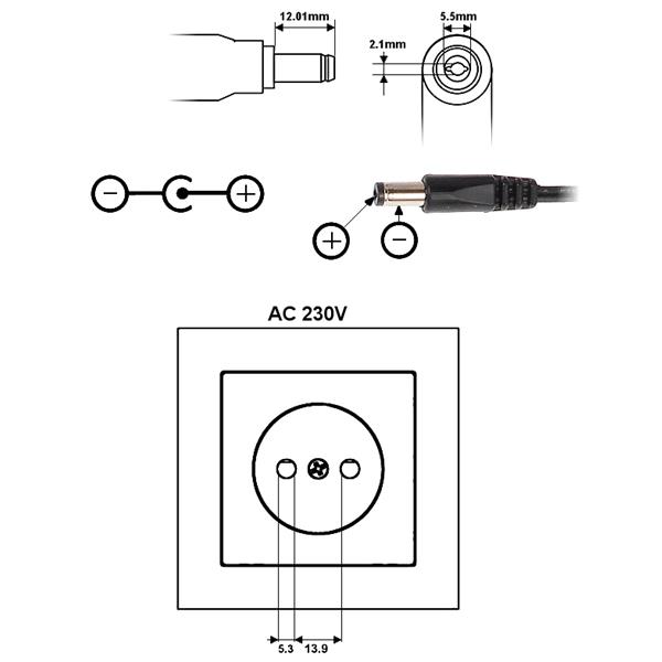 NAPAJALNI ADAPTER 12V/4A/5.5