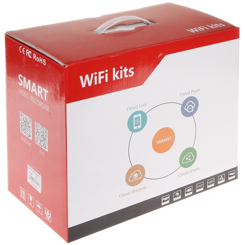 KOMPLET ZA MONITORING APTI-KIT-WIFI-21C2 Wi-Fi, 4 KANALI - 1080p