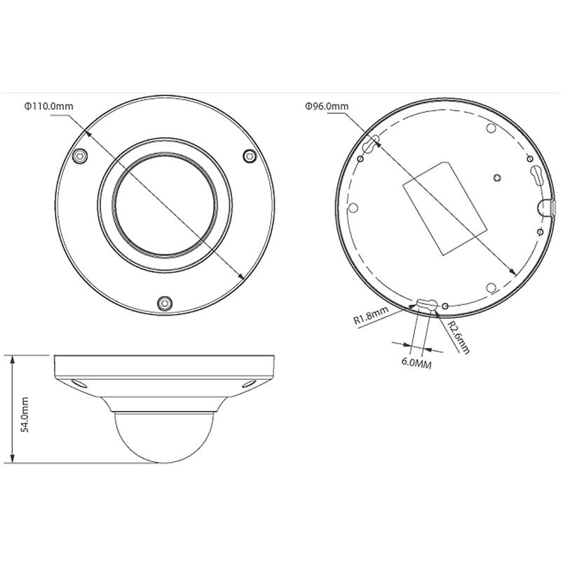 VANDALOODPORNA KAMERA IP BCS-DMIP1401AM-III - 4.0 Mpx, 2.8 mm