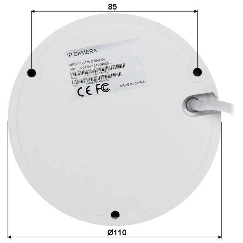 VANDALOODPORNA KAMERA IP BCS-DMIP3401AIR-IV - 4.0 Mpx 2.8 mm