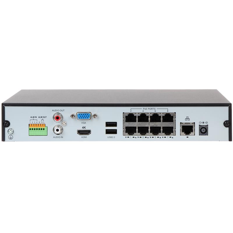 REGISTRATOR IP BCS-P-NVR0801-4K-8P 8 KANALOV +8-PORTNI SWITCH POE, 4K UHD BCS POINT