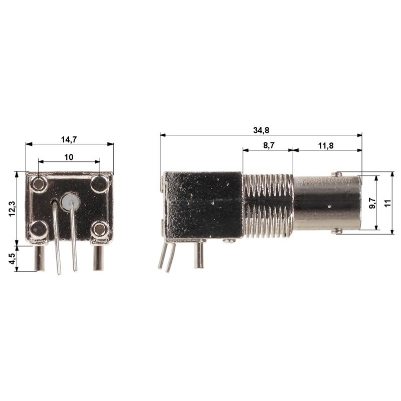 MONTAŽNA VTIČNICA BNC-G/PCB/KAT*P100