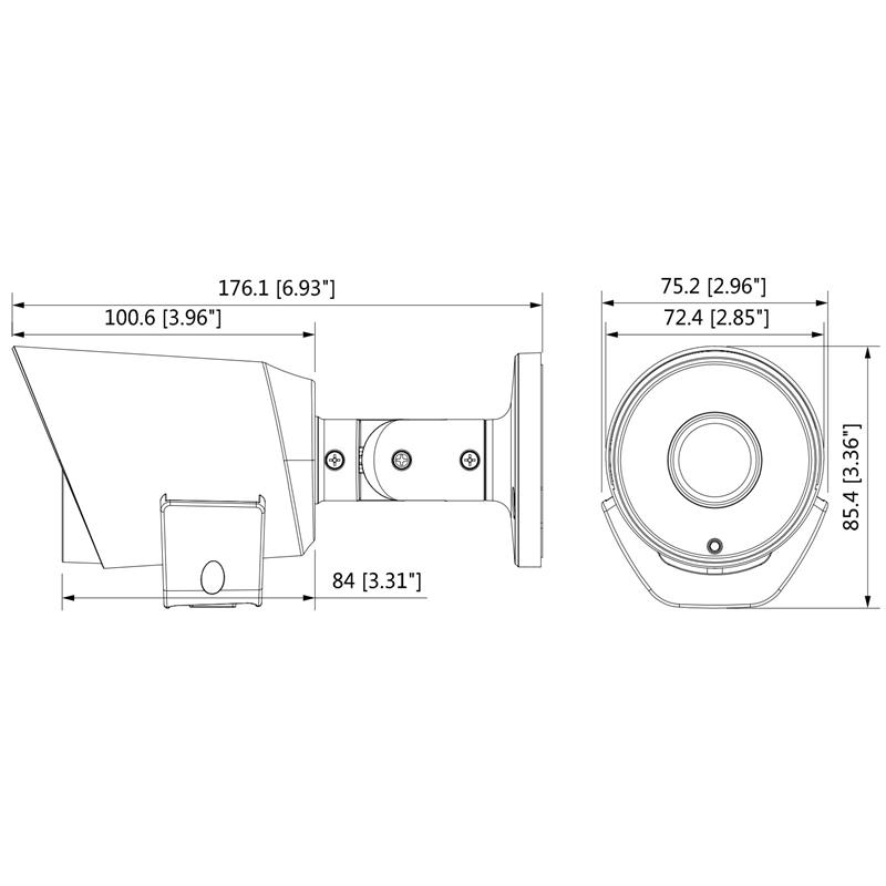 KAMERA AHD, HD-CVI, HD-TVI, PAL HAC-LC1200T-TH-0280B - 1080p 2.8 mm DAHUA