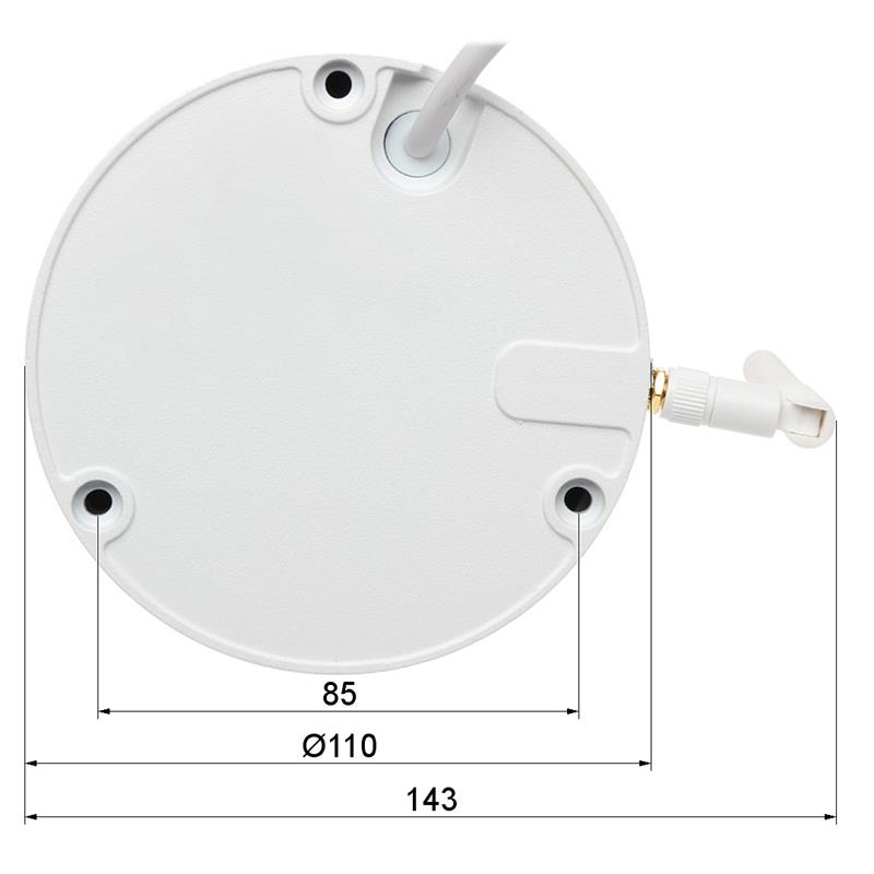 VANDALOODPORNA KAMERA IP IPC-HDBW1435E-W-0280B Wi-Fi - 4.0 Mpx 2.8 mm DAHUA