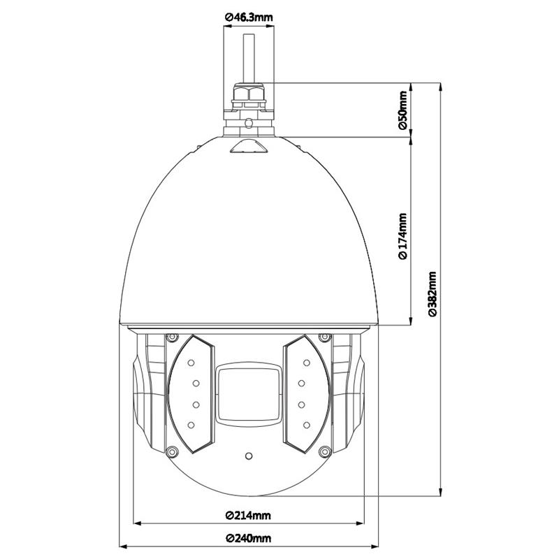 HITROVRTLJIVA ZUNANJA KAMERA IP SD6AE240V-HNI - 1080p 4.5 ... 180 mm DAHUA