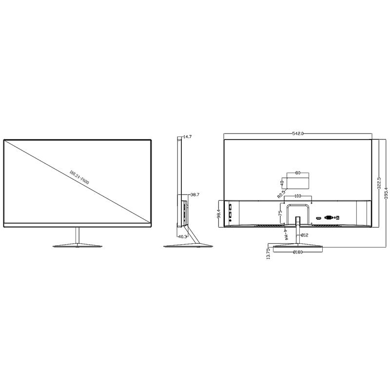 MONITOR VGA, HDMI, AUDIO DHL24-F600 23.8 