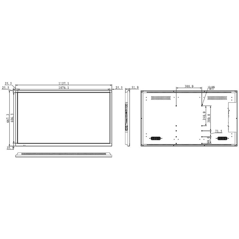 MONITOR VGA, VIDEO, DVI-D, 2xHDMI DHL49-4K 48.5 