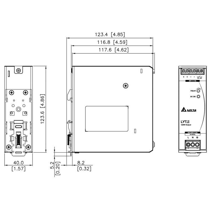 IMPULZNI NAPAJALNIK DRL-24V120W-1AS