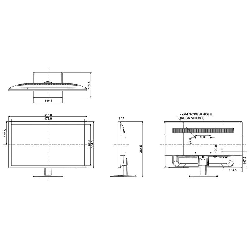 MONITOR HDMI, DVI IIYAMA-GE2288HS-B1 22 