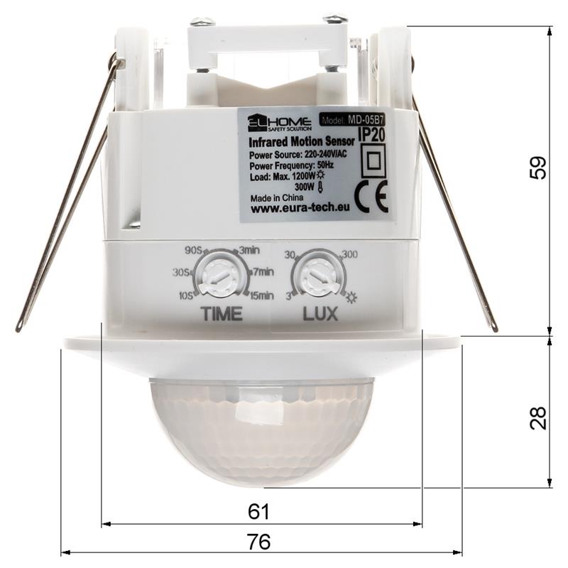 STROPNI DETEKTOR GIBANJA MD-05B7 AC 230V